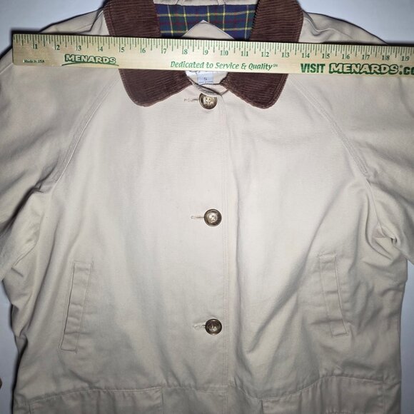 Coat Collectibles Womens Beige and Brown Button Up Short Trench Coat Size Small - Picture 13 of 15